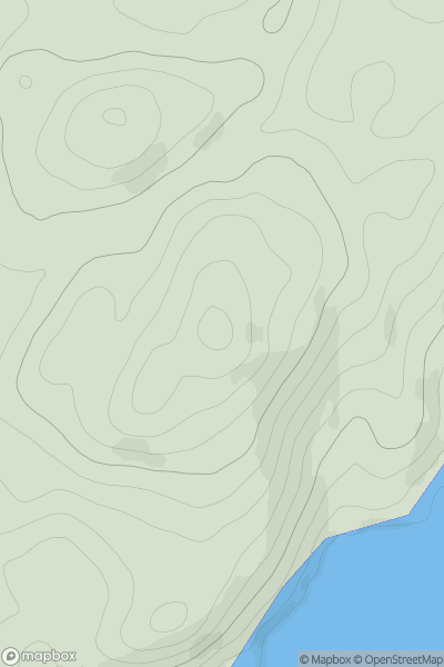 Thumbnail image for Cnoc Mor [Oban to Loch Fyne] [NM882278] showing contour plot for surrounding peak